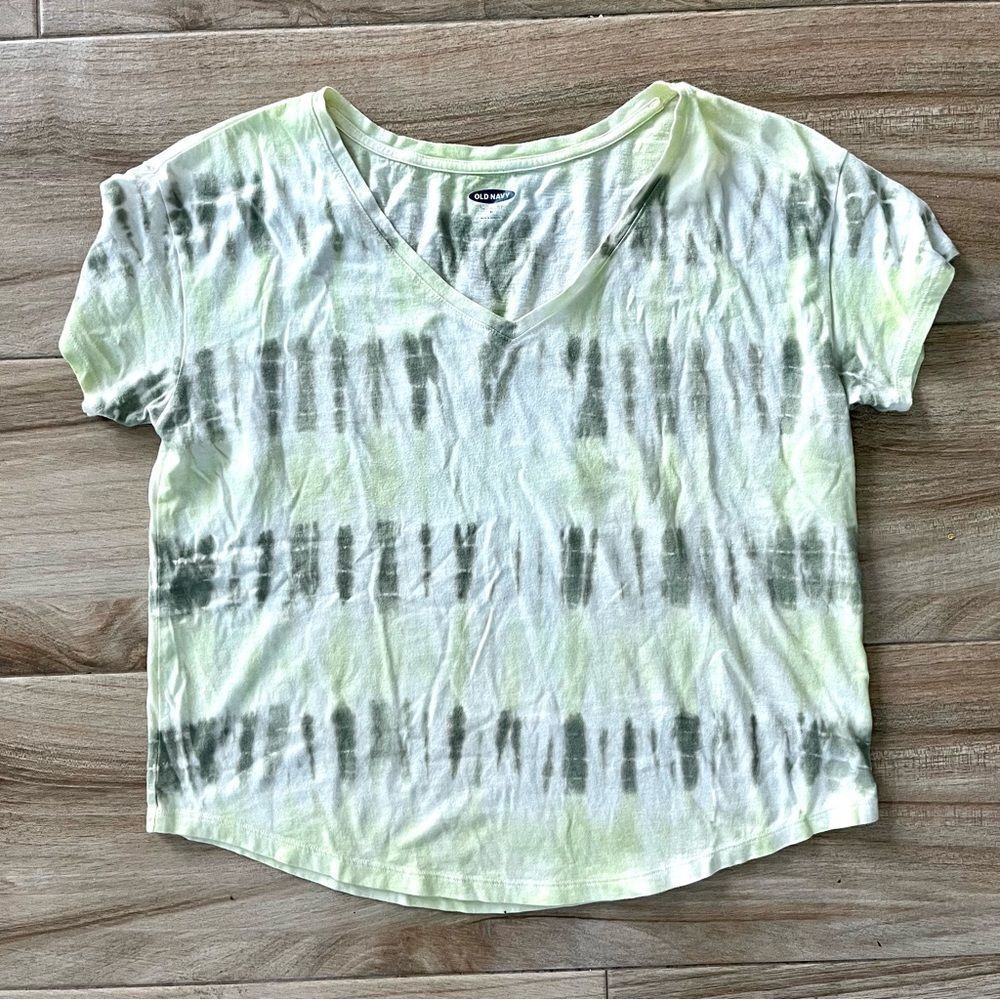 OLD NAVY Cropped Tie Dye Tee Shirt Size Medium